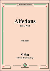 Alfedans Op.12 No.4,for Piano piano sheet music cover